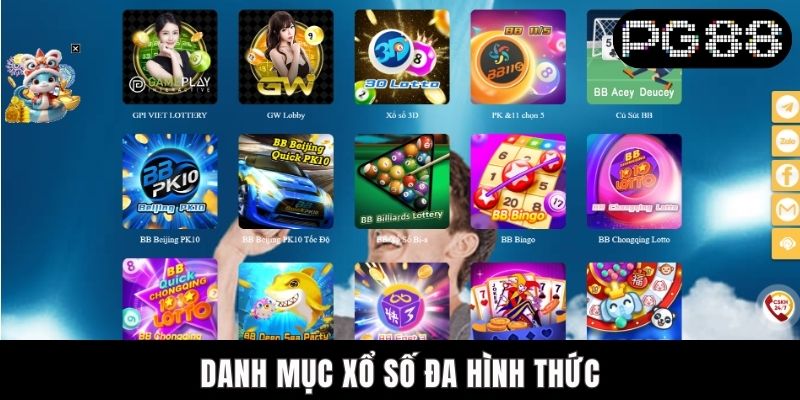 Danh mục xổ số đa hình thức